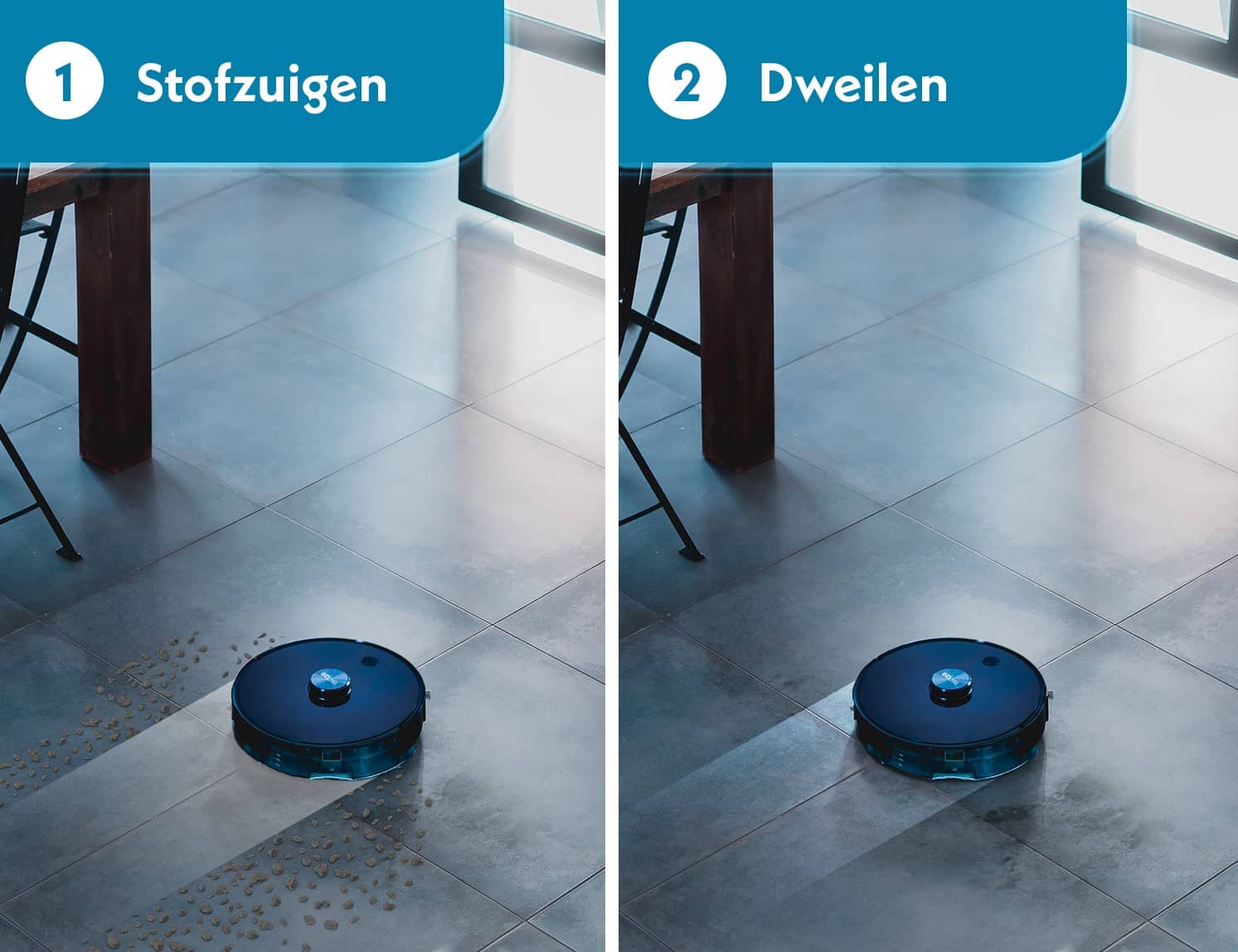Hoe robotstofzuigers met dweilfunctie verschillende vloertypes aanpakken
