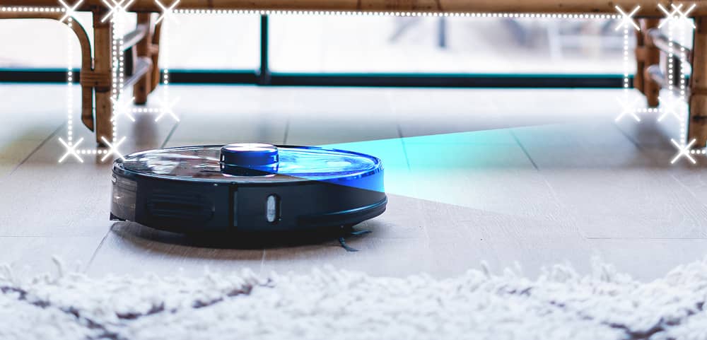 Verschillende navigatiemethodes van een robotstofzuiger
